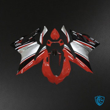 Ducati 1199 (2011-2014) Red, White & Black Performance Motorcycle - Custom ABS Fairing Kit