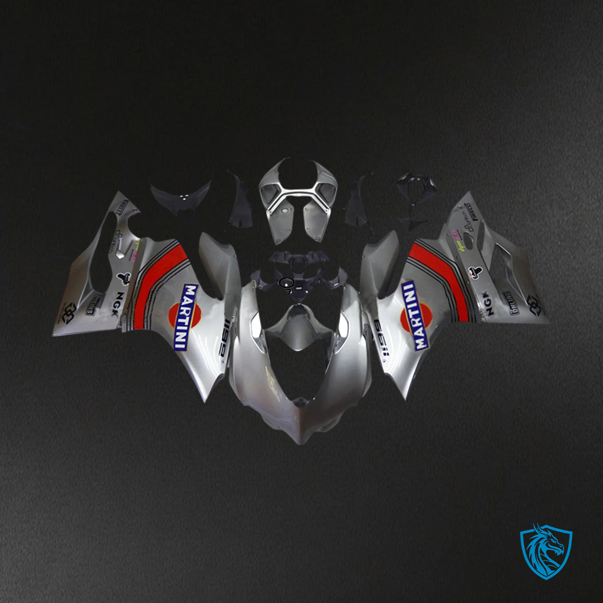 Ducati 1199 899 (2012-2015) Gray & Red - Fairing Kit