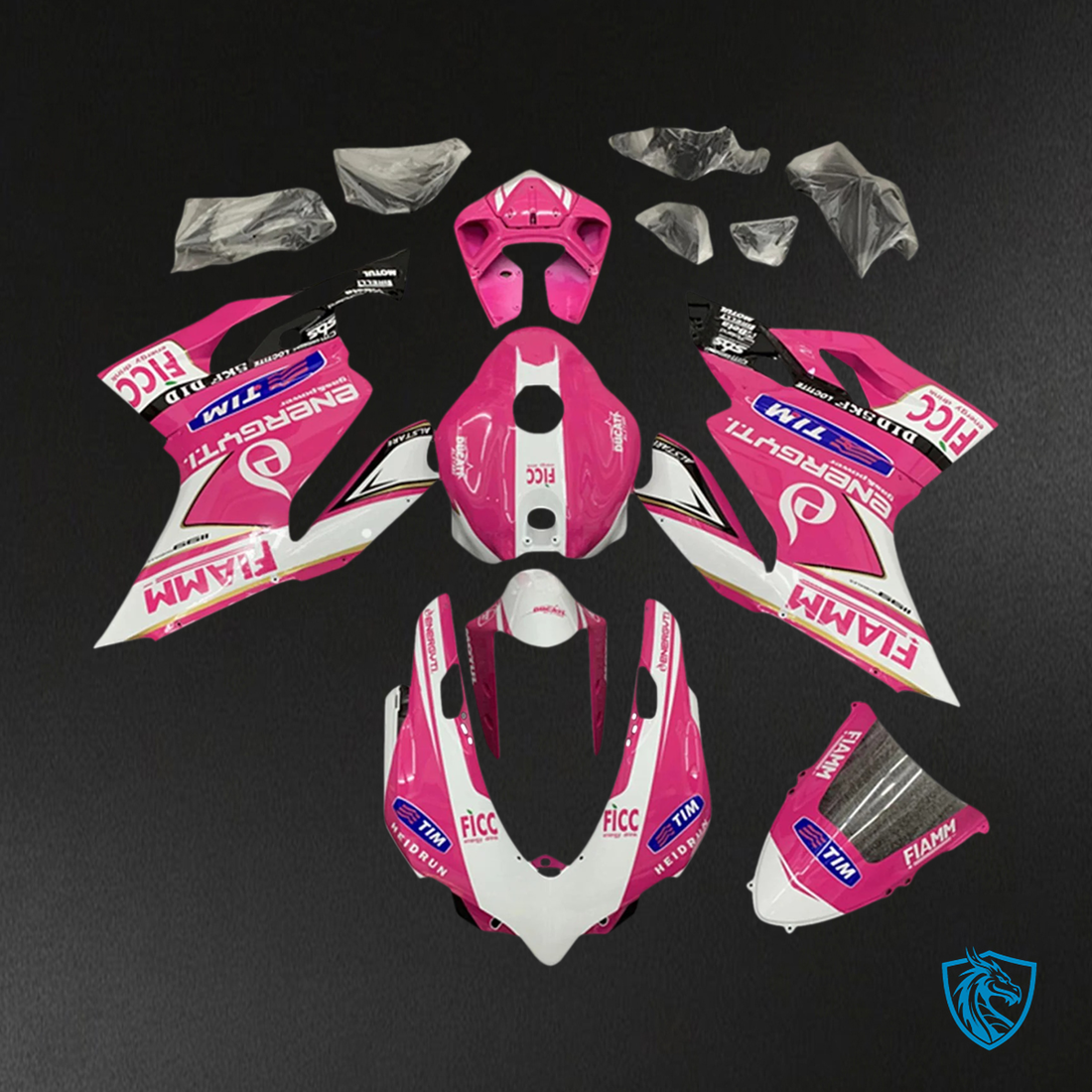 Ducati 1199 899 (2012-2015) Pink & White - Fairing Kit