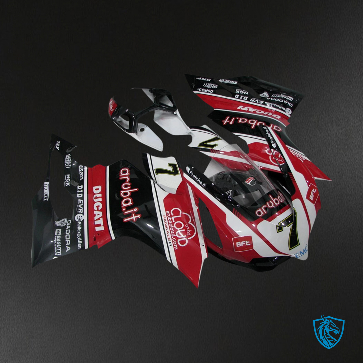 Ducati 1199 899 (2012-2015) Red & Black Logo - Fairing Kit