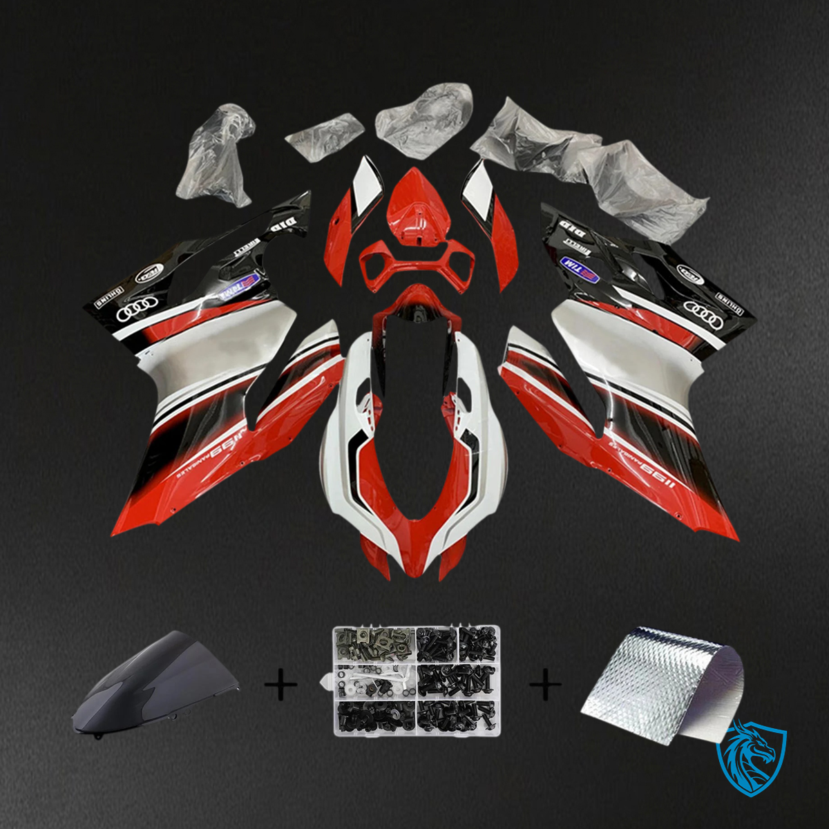 Ducati 1199 899 (2012-2015) Red & Black - Fairing Kit