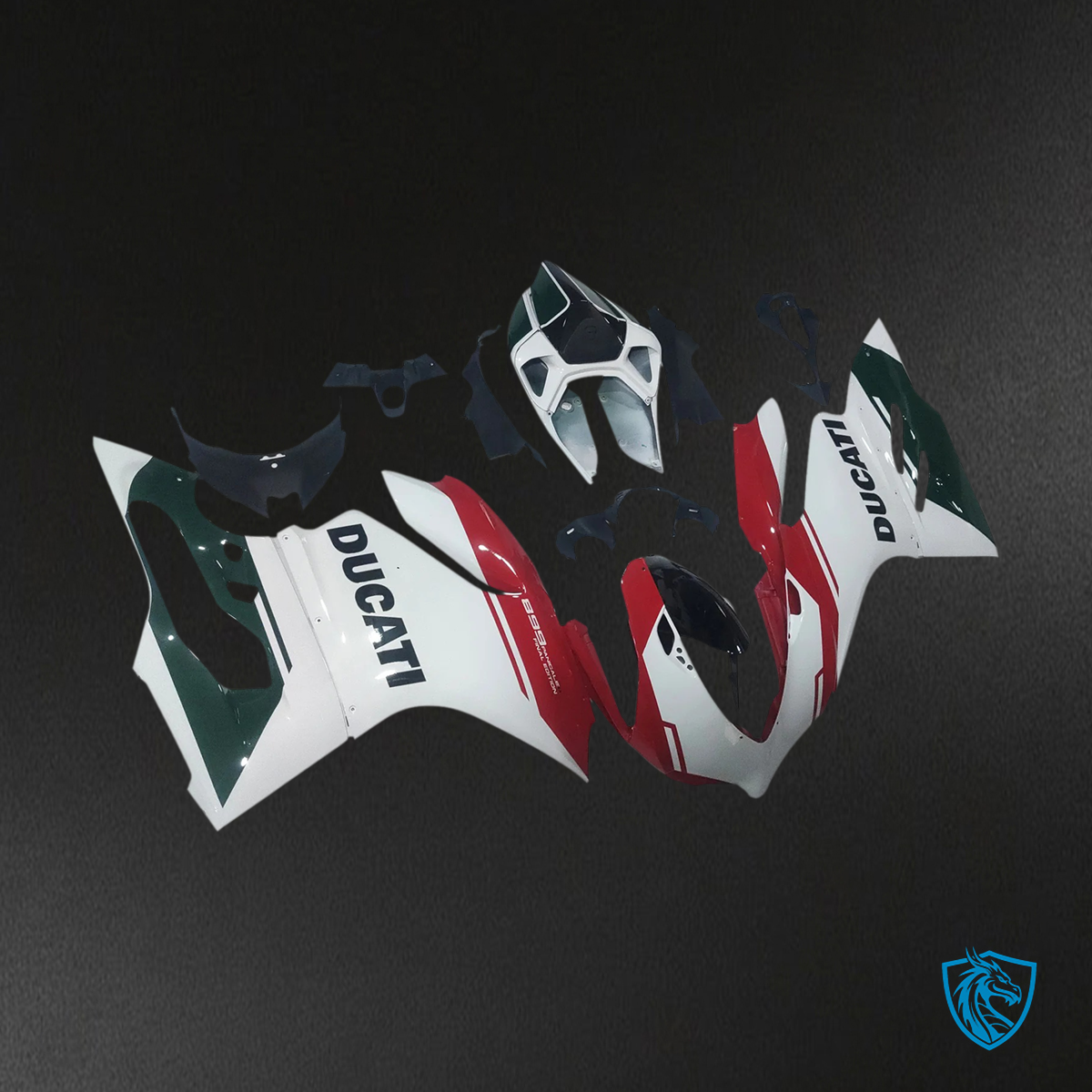 Ducati 1199 899 (2012-2015) White, Red & Green - Fairing Kit