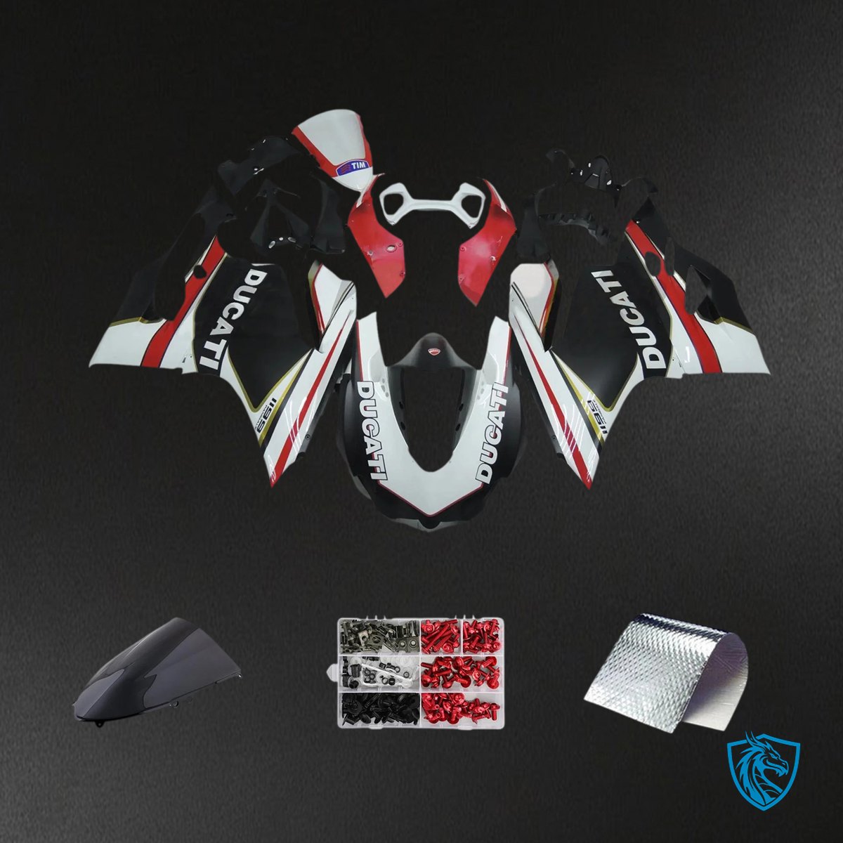 Ducati 1199 899 (2012-2015) White & Red - Fairing Kit