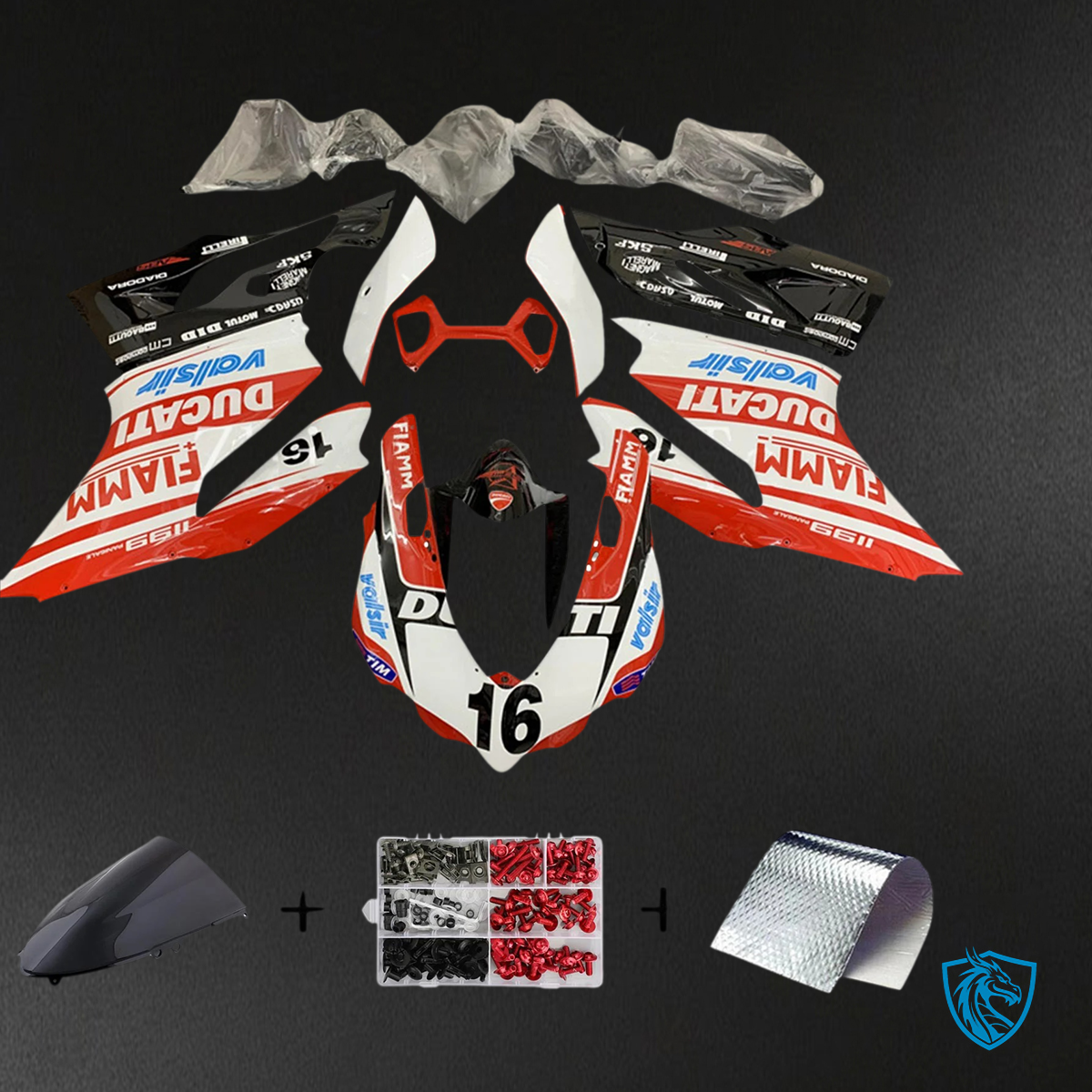 Ducati 1199 899 (2012-2015) Red, White & Black - Fairing Kit