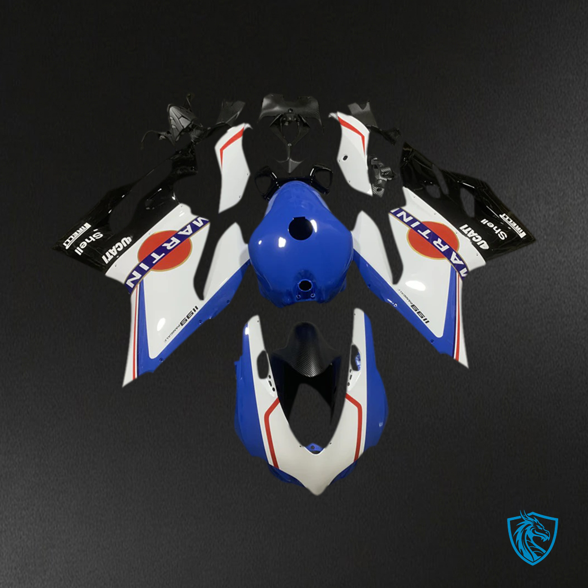 Ducati 1199 899 (2012-2015) - Blue & White - Fairing Kit