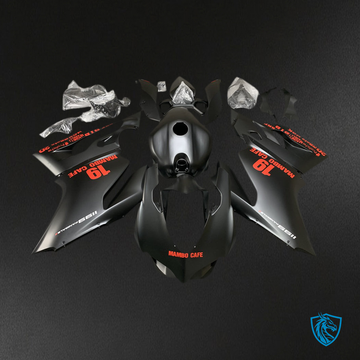 Ducati 1199 899 (2012-2015) Matte Black with Red Logo - Fairing Kit