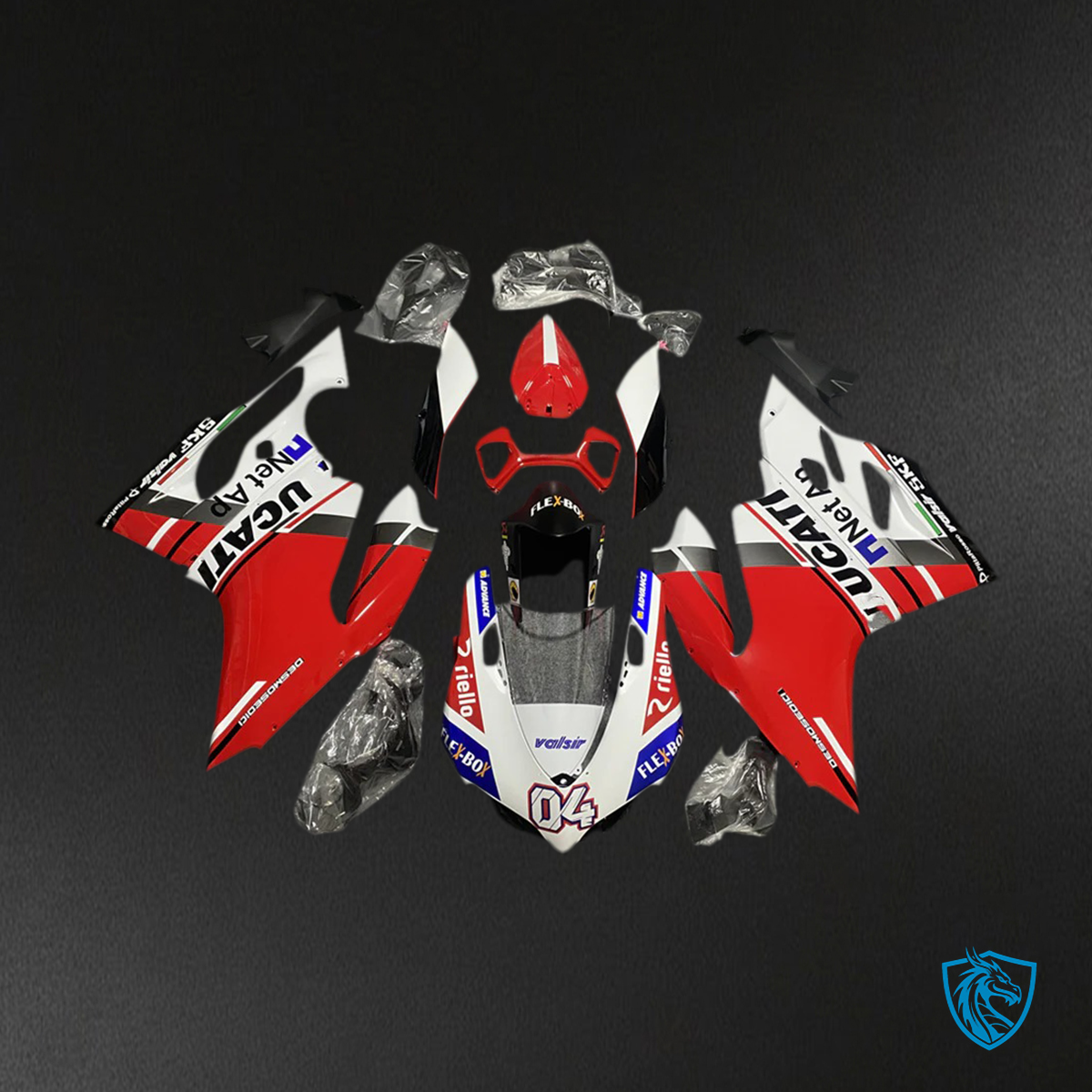 Ducati 1199 899 (2012-2015) - Red & White Style 1 - Fairing Kit