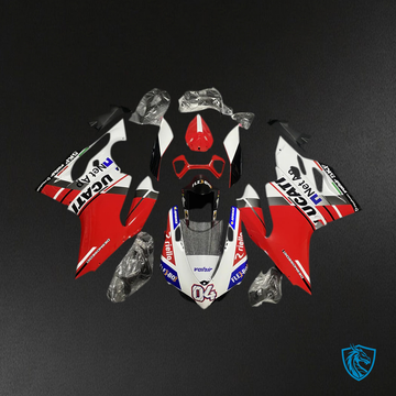 Ducati 1199 899 (2012-2015) - Red & White Style 1 - Fairing Kit