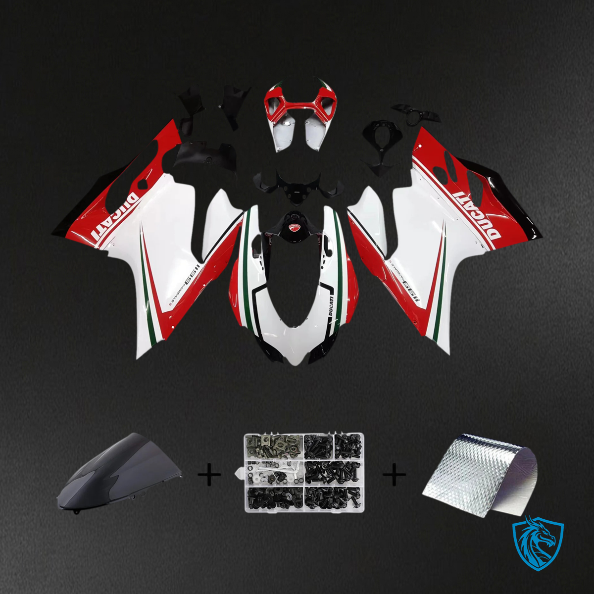 Ducati 1199 899 (2012–2015) - Red and White - Fairing Kit