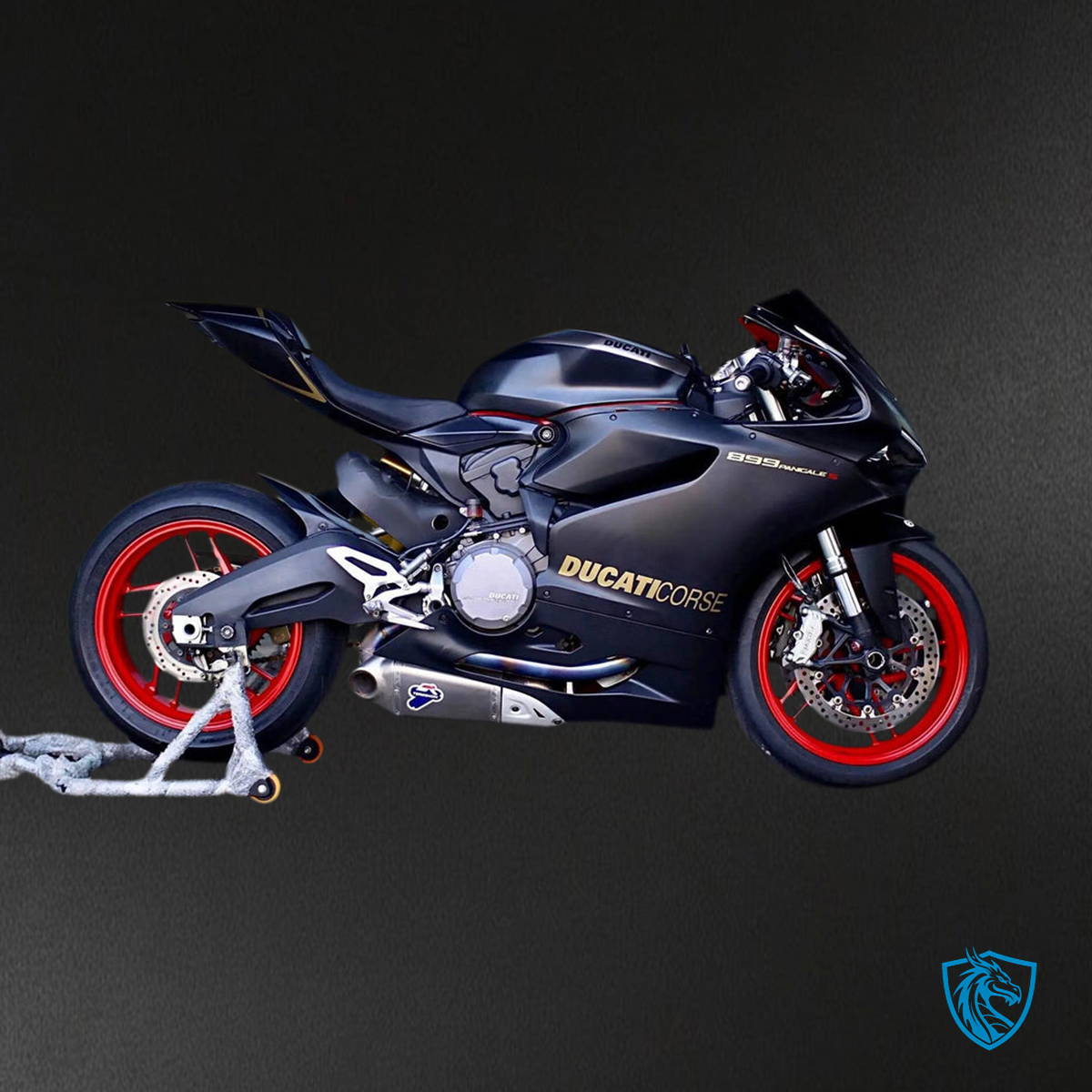 Ducati 1199 899 (2012-2015) Fairing Kit - Matte Black & Silver - ABS Bodywork