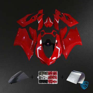 Ducati 1199 (2012-2015) Fairing Kit - Gloss Red with Black - ABS Bodywork