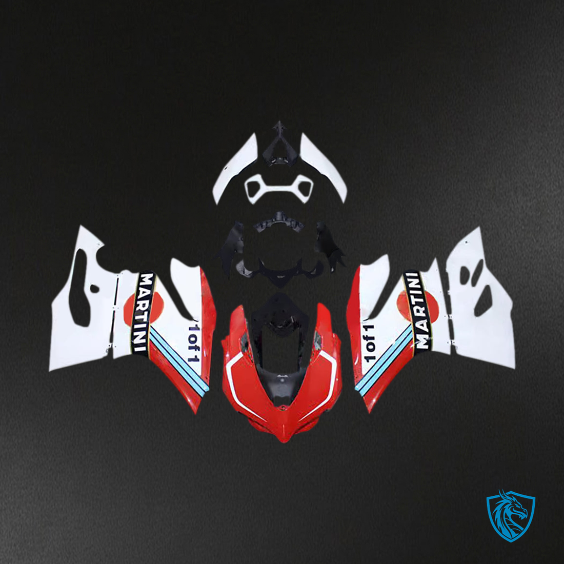 Ducati 1199 (2012-2015) Fairing Kit - Glossy White and Red - ABS Bodywork