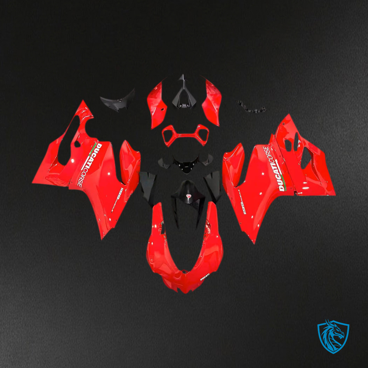 Ducati 1199 (2012-2015) Fairing Kit - Red and Black - ABS Bodywork