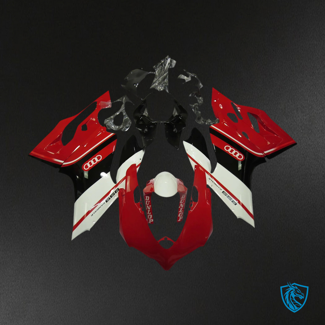 Ducati 1199 899 (2012-2015) Black, Red and White - Fairing Kit