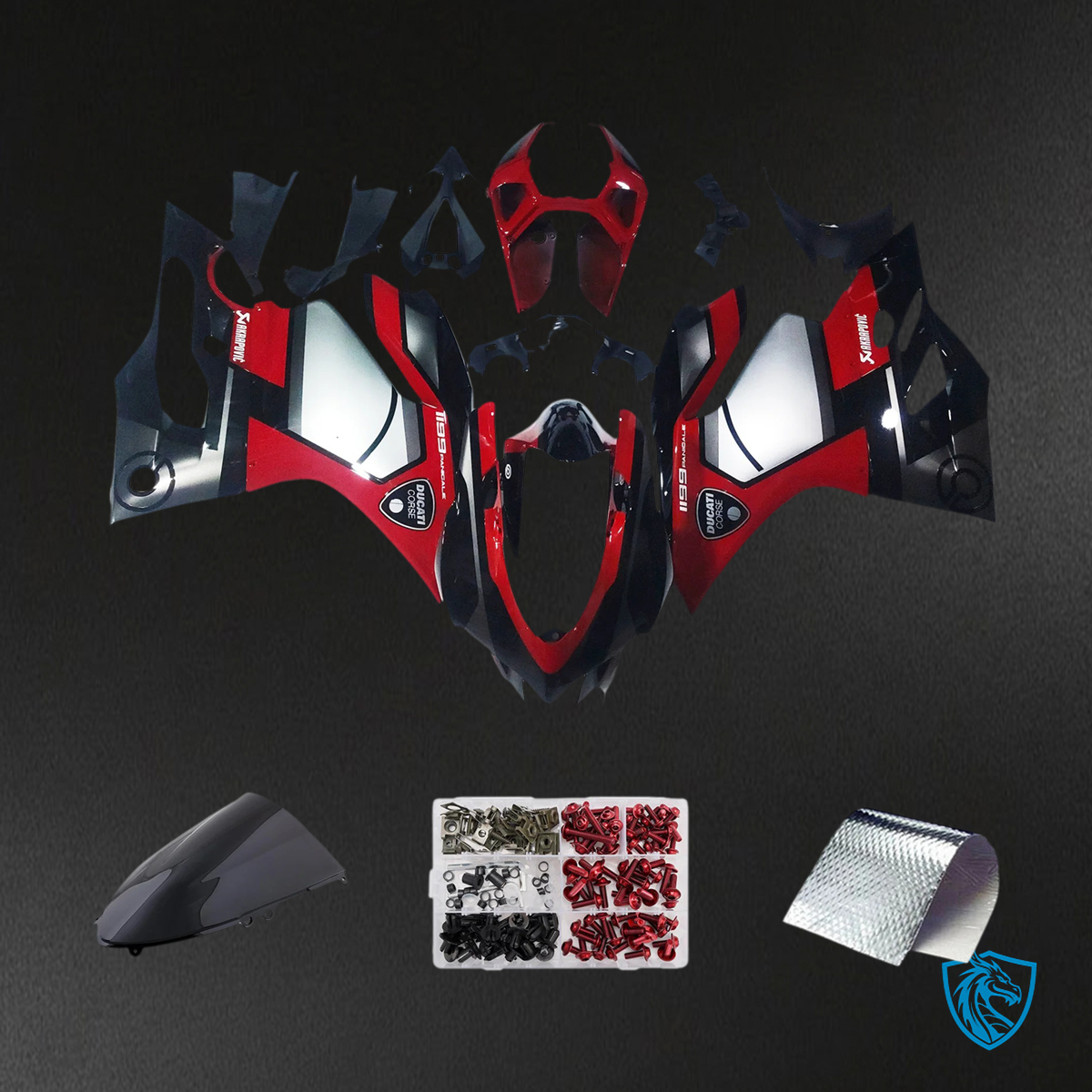 Ducati 1199 899 (2012–2015) Red & Black Style 2 - Fairing Kit