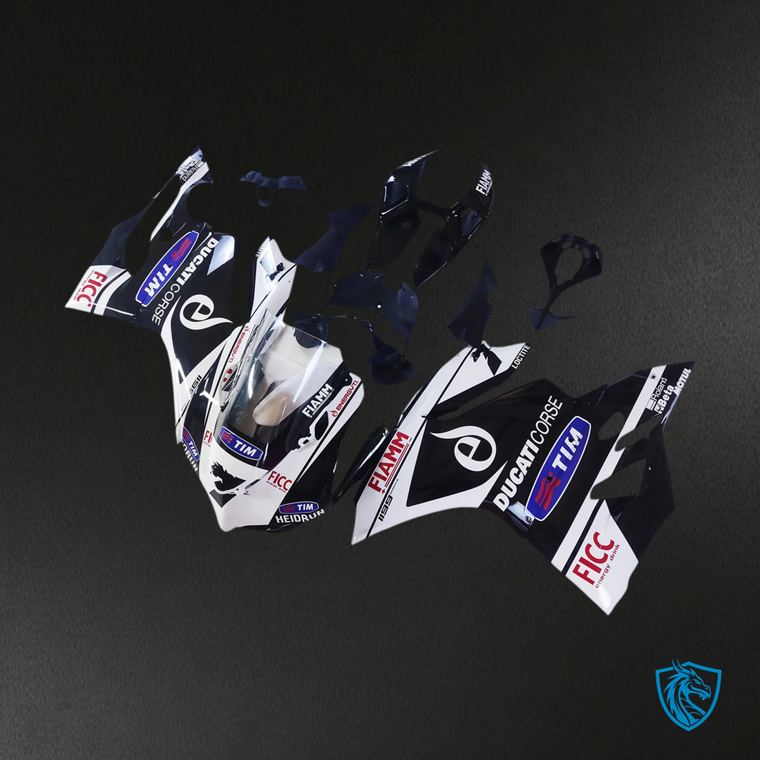 Ducati 1199 899 (2012–2015) White & Black - Fairing Kit