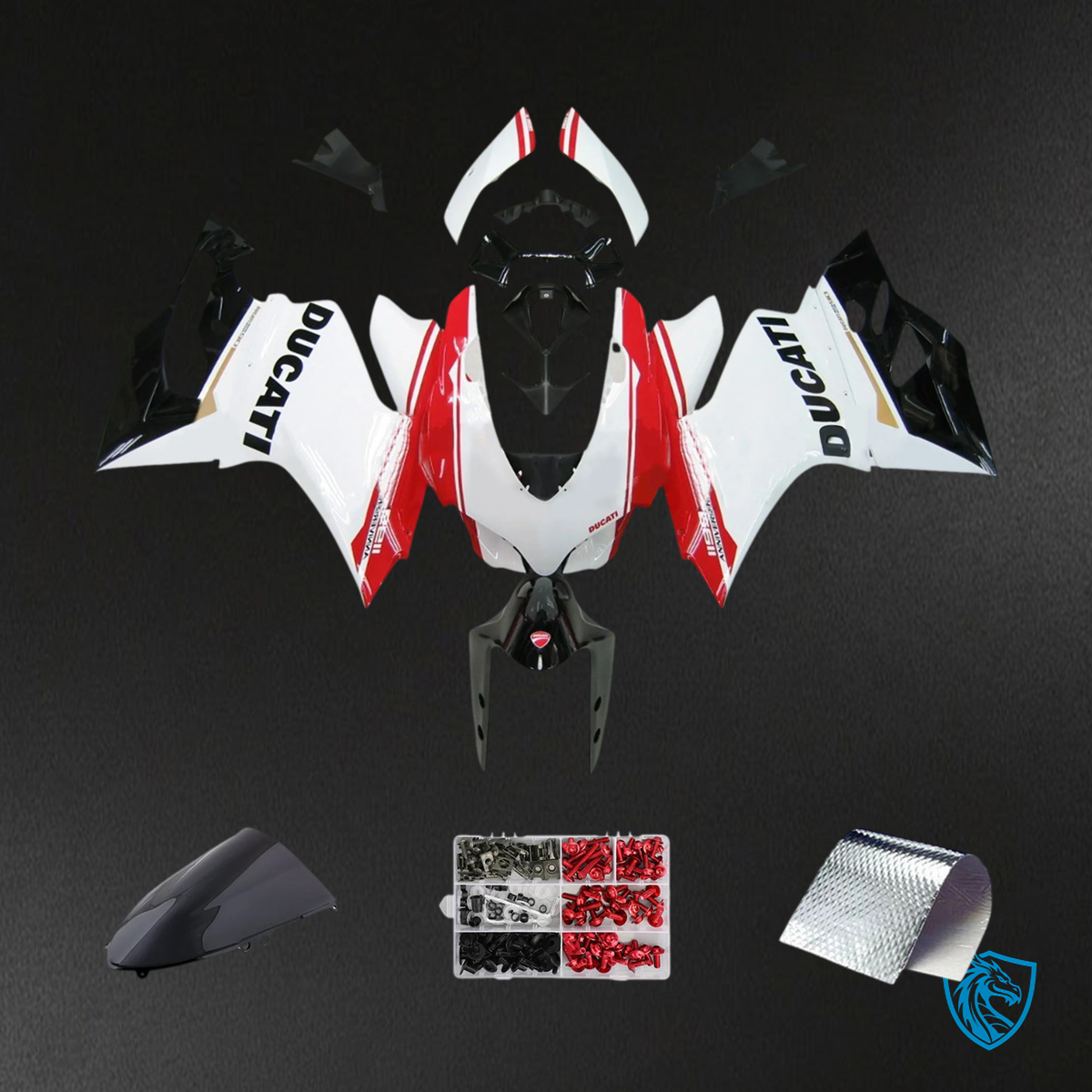 Ducati 1199 899 (2012-2015) Black & White - Fairing Kit