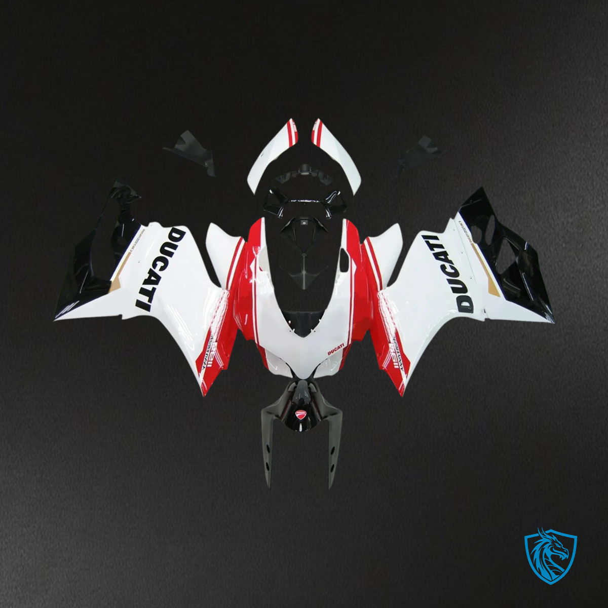 Ducati 1199 899 (2012-2015) Black & White - Fairing Kit