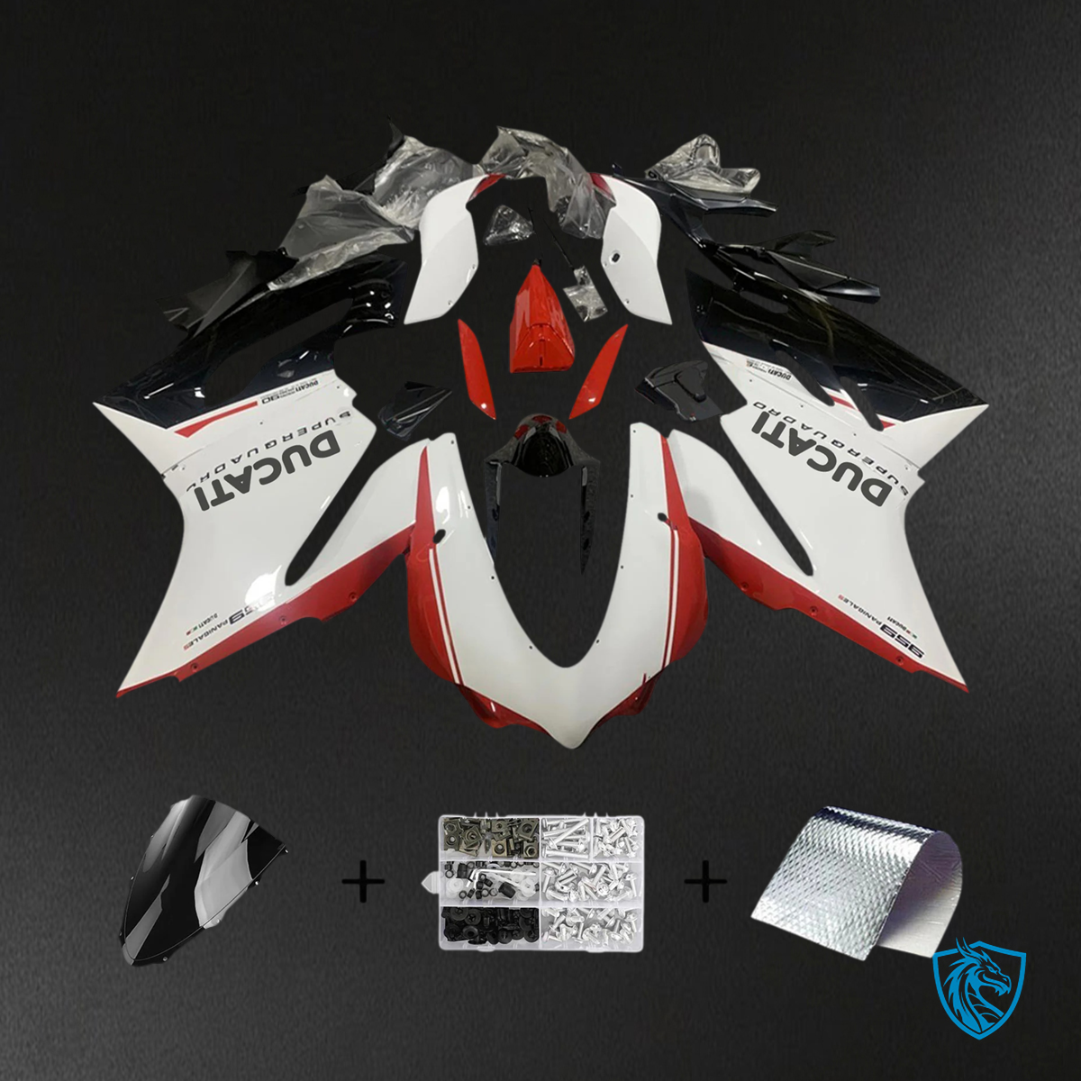 Ducati 1299 959 (2015-2020) Red and White Style 4 - Fairing Kit