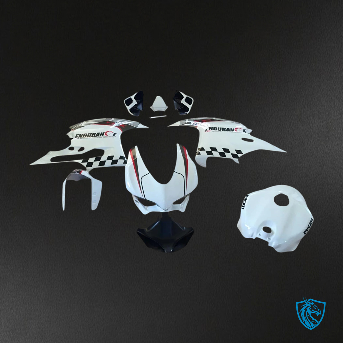 Ducati 1299 959 (2015–2020) Checkerboard White - Fairing Kit