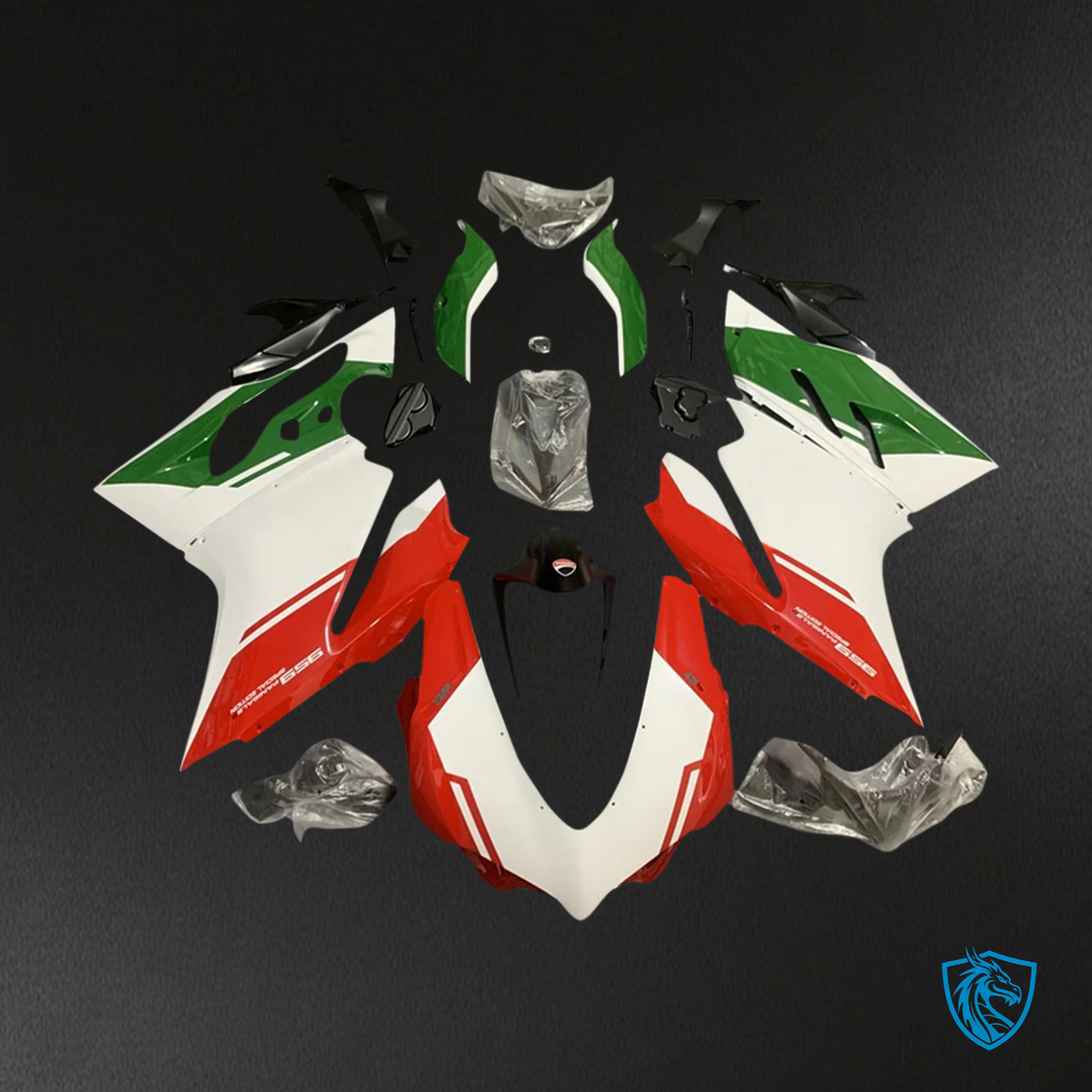 Ducati 1299 959 (2015–2020) Red & Green Style 1 - Fairing Kit