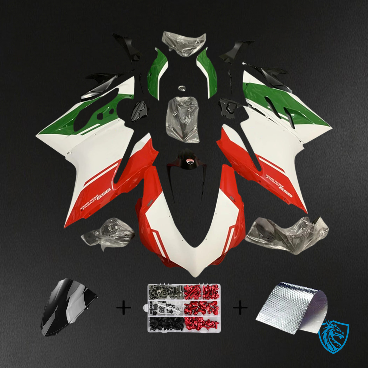 Ducati 1299 959 (2015–2020) Red & Green Style 1 - Fairing Kit