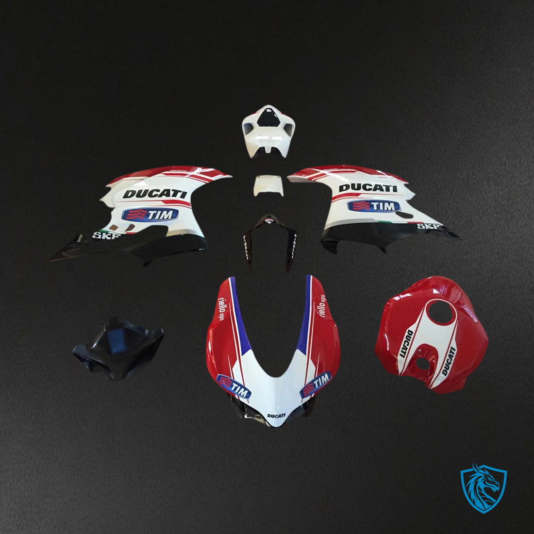 Ducati 1299 959 (2015–2020) Red & White Style 1 - Fairing Kit