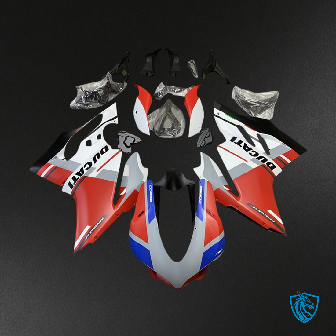 Ducati 1299 959 (2015–2020) Red & White Style 2 - Fairing Kit