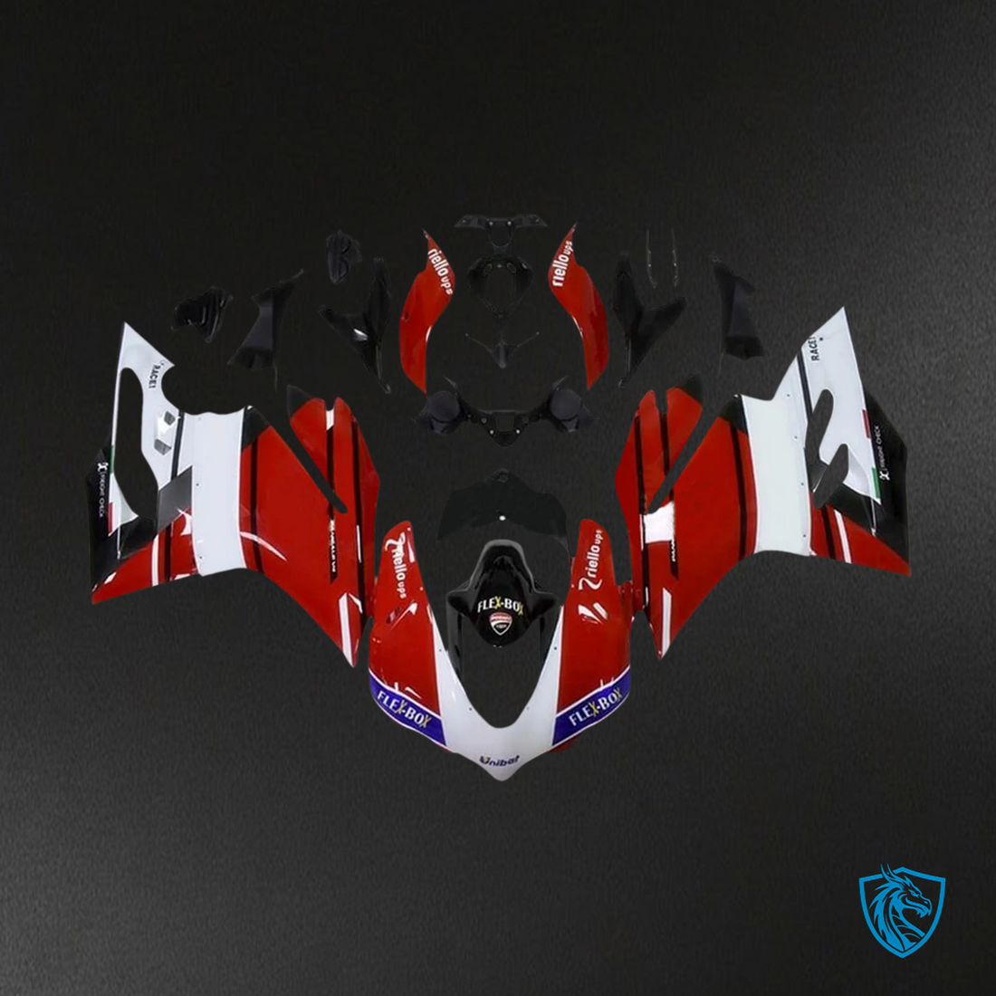 Ducati 1299 959 (2015–2020) Red & White Style 5 - Fairing Kit