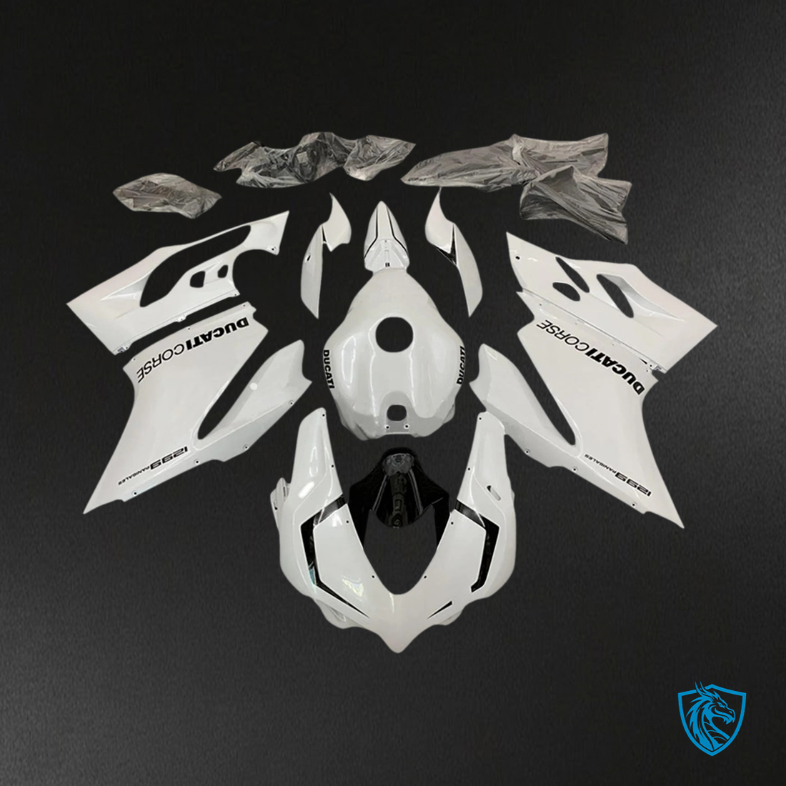 Ducati 1299 959 (2015–2020) White with Black - Fairing Kit