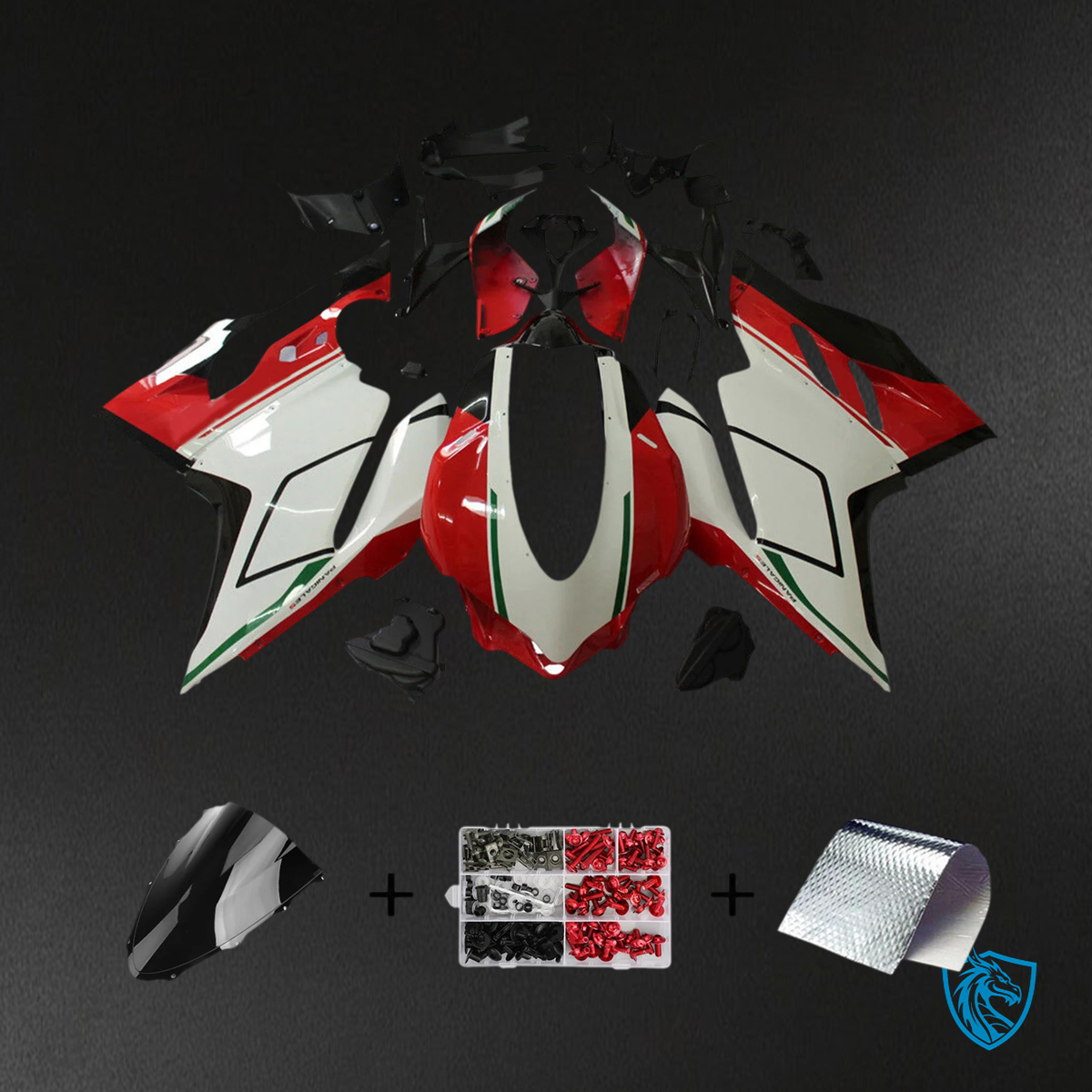 Ducati 1299 959 (2015–2020) Red and White - Fairing Kit