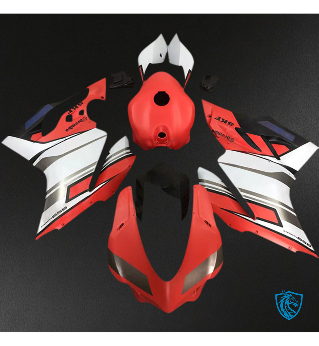 Ducati 1299 (2015-2020) Fairing Kit - Black, Red & White - ABS Bodywork