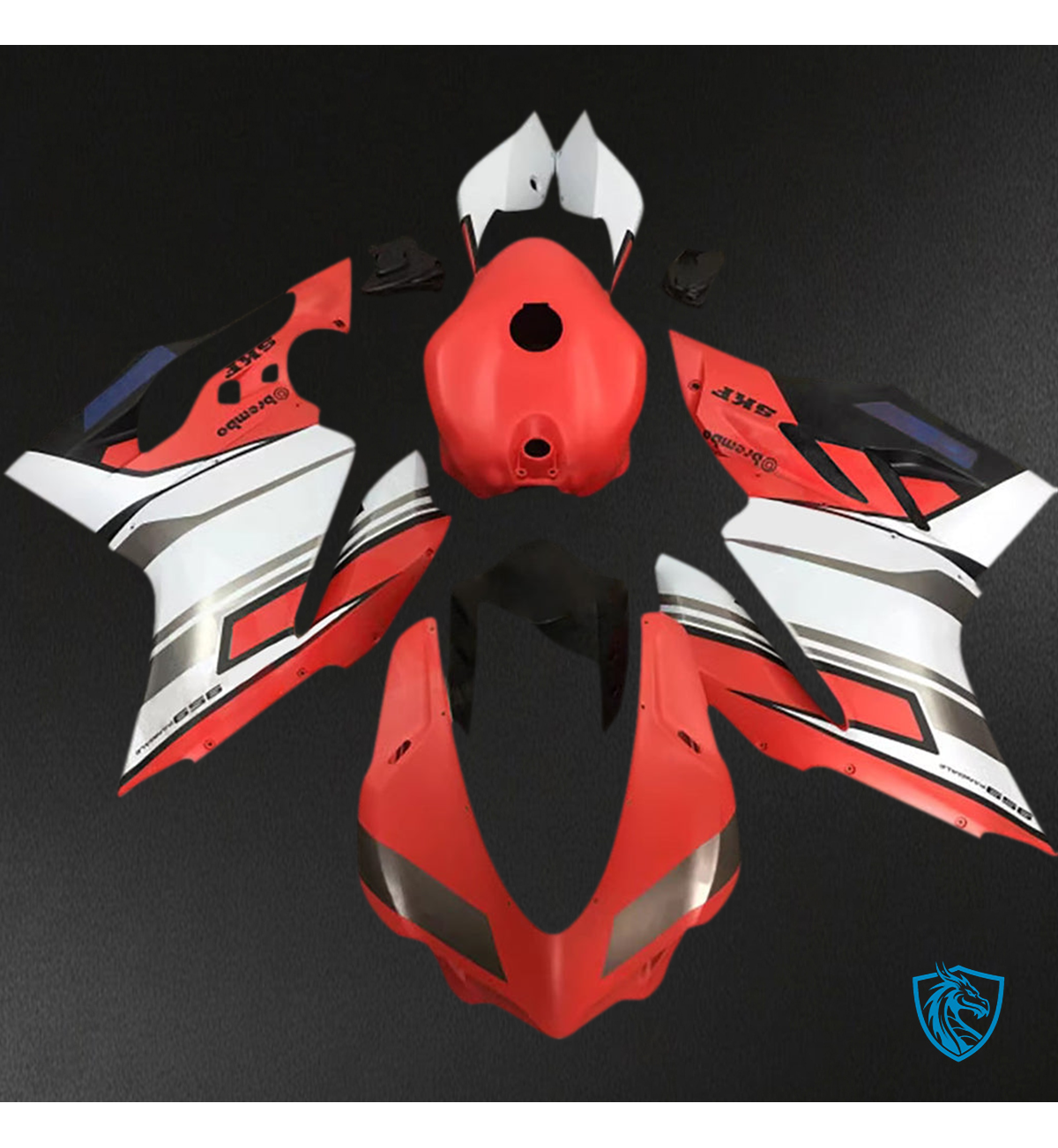 Ducati 1299 (2015-2020) Fairing Kit - Black, Red & White - ABS Bodywork
