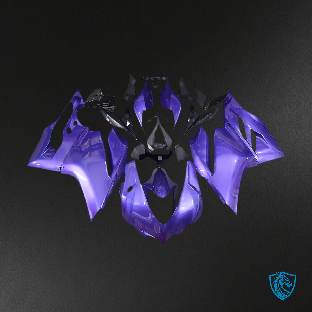 Ducati 1299 (2015-2020) Fairing Kit - Glossy Purple with Black - ABS Bodywork