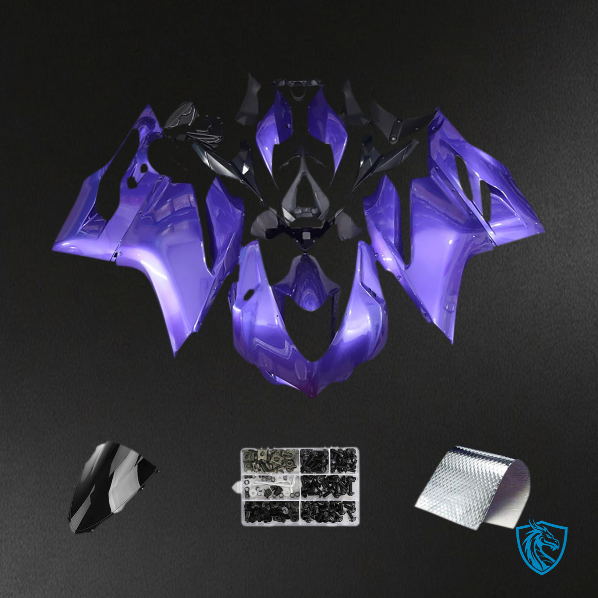 Ducati 1299 (2015-2020) Fairing Kit - Glossy Purple with Black - ABS Bodywork