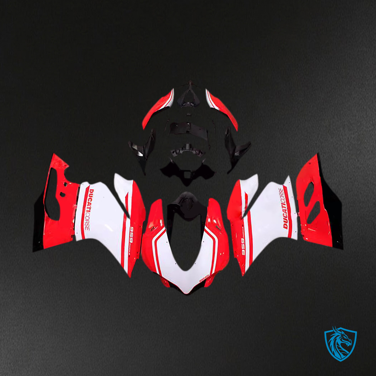 Ducati 1299 (2015-2020) Fairing Kit - White, Black and Red - ABS Bodywork