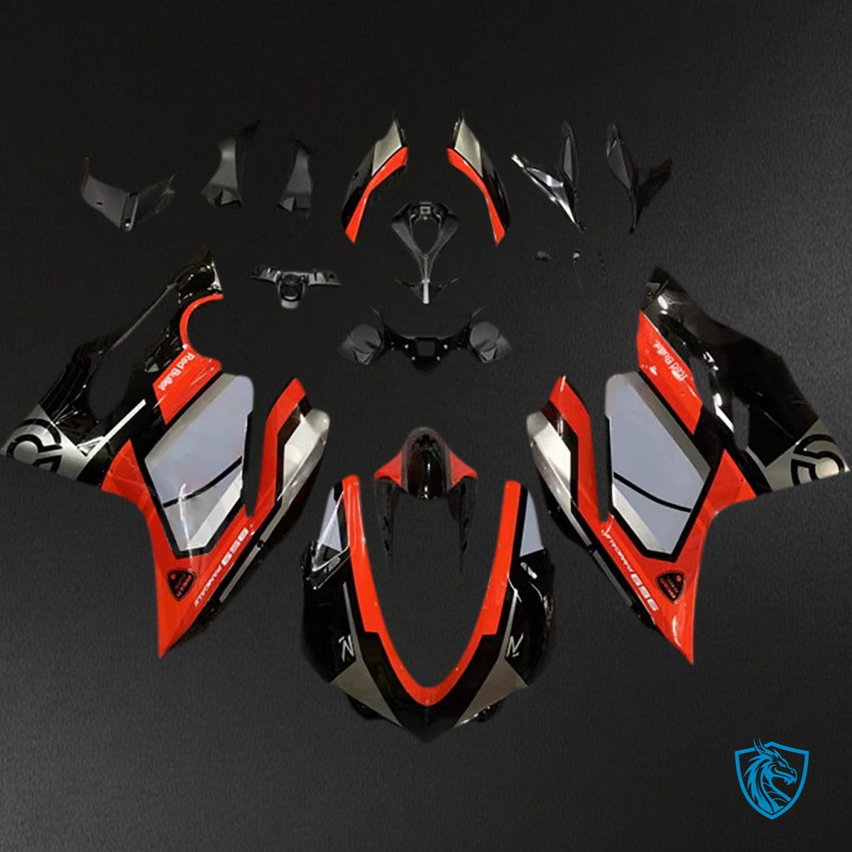 Ducati 1299 (2015-2020) Fairing Kit - Gray, Black & Red - ABS Bodywork