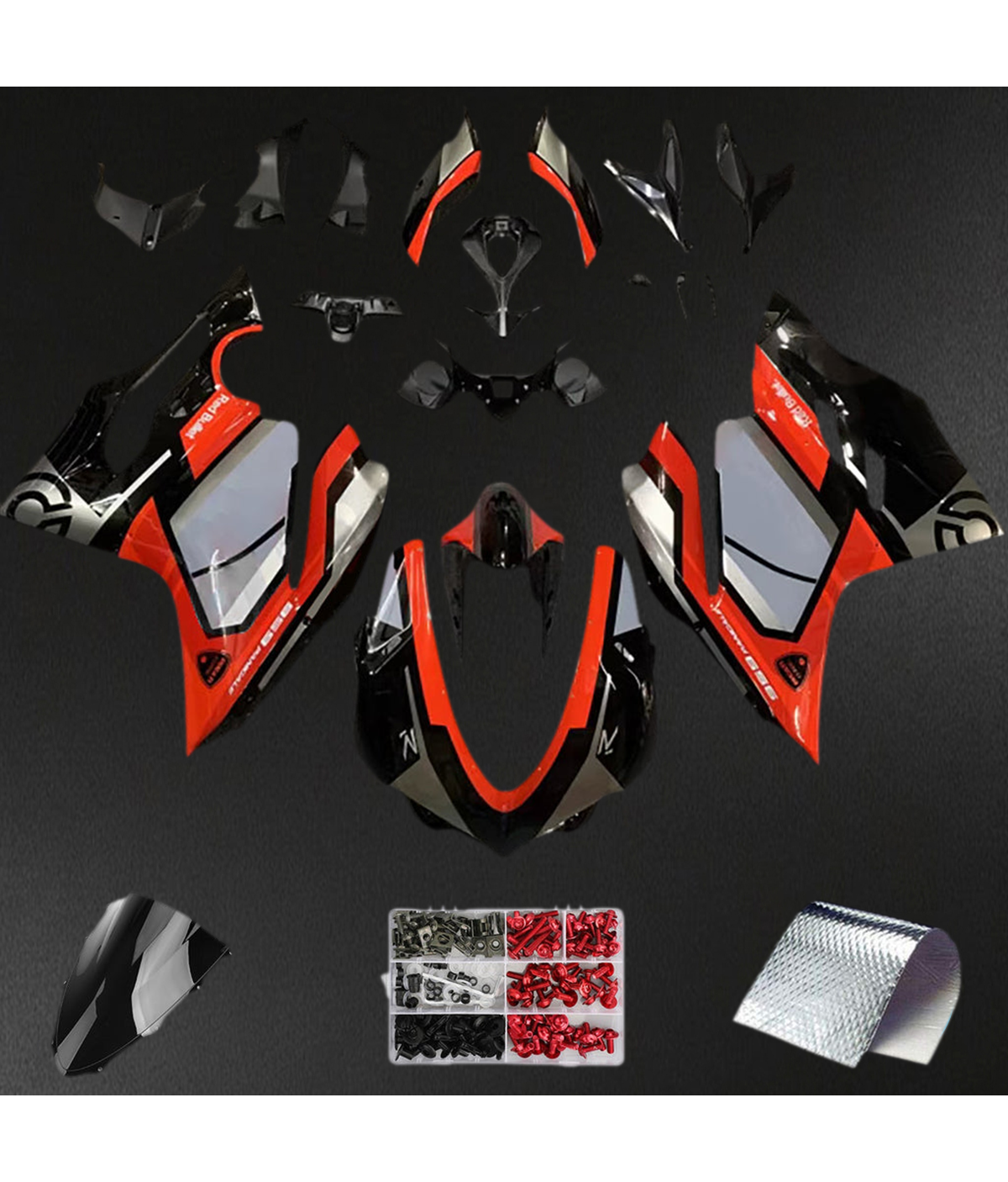 Ducati 1299 (2015-2020) Fairing Kit - Gray, Black & Red - ABS Bodywork