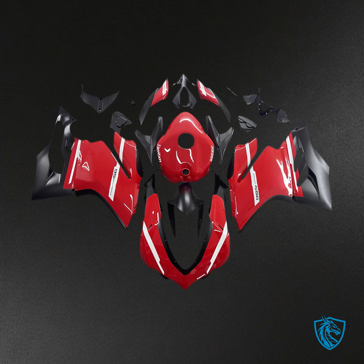 Ducati 1299 (2015-2020) Fairing Kit - Red & Matte Black - ABS Bodywork