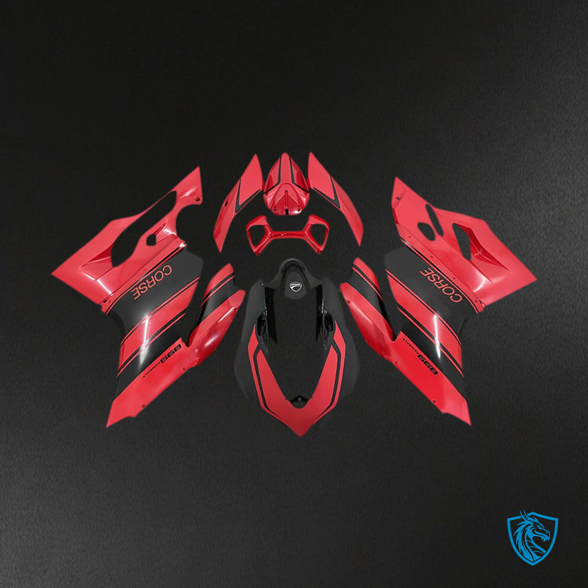 Ducati 1299 (2015-2020) Fairing Kit - Red and Black - ABS Bodywork