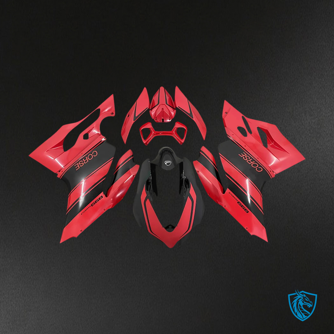 Ducati 1299 959 (2015-2020) Black & Red - Fairing Kit