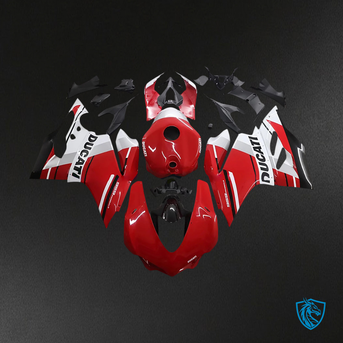Ducati 1299 959 (2015-2020) Black, Red & White - Fairing Kit