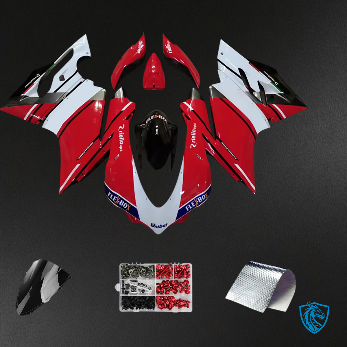 Ducati 1299 959 (2015-2020) Red, Black & White - Fairing Kit
