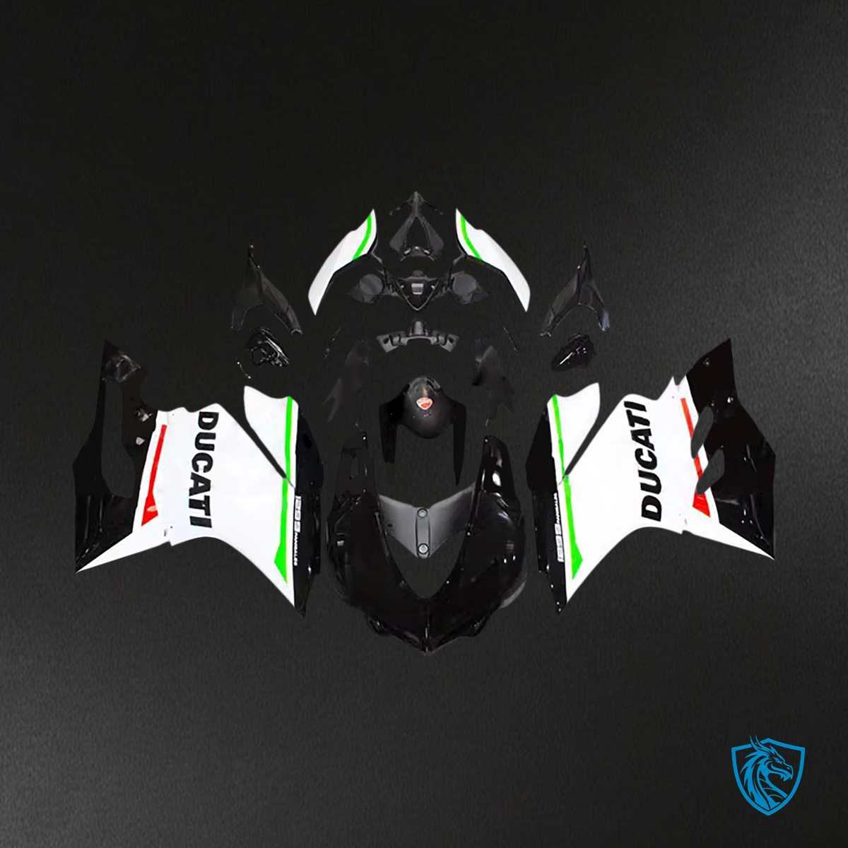 Ducati 1299 959 (2015-2020) White & Black - Fairing Kit
