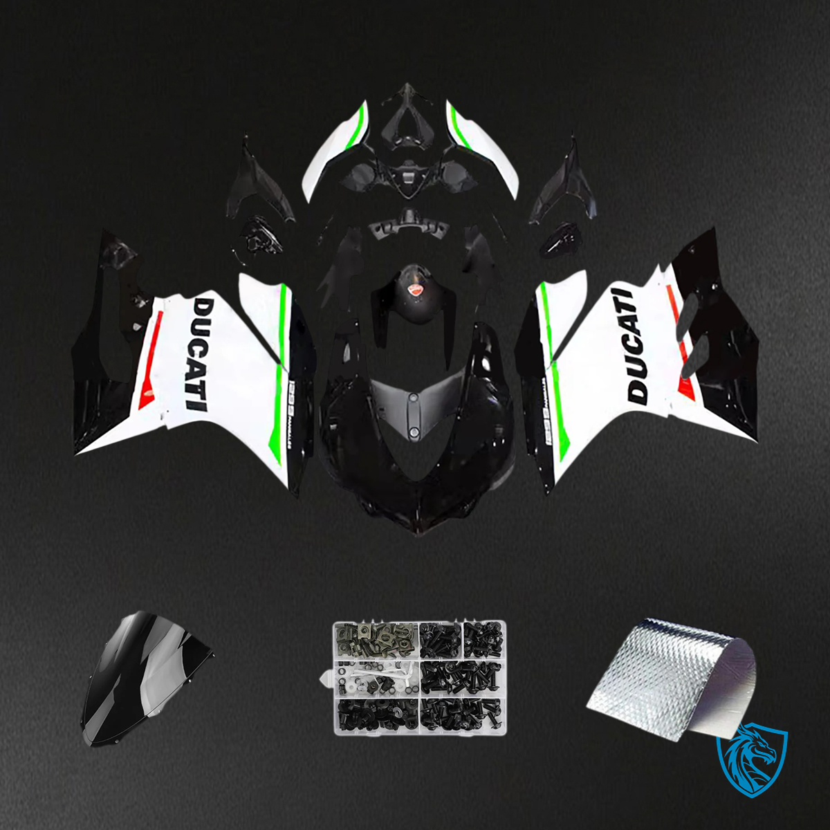 Ducati 1299 959 (2015-2020) White & Black - Fairing Kit
