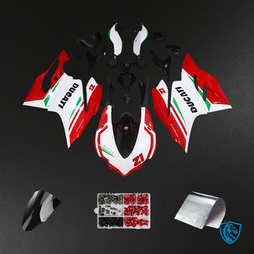 Ducati 1299 959 (2015–2020) Glossy White & Red - Fairing Kit