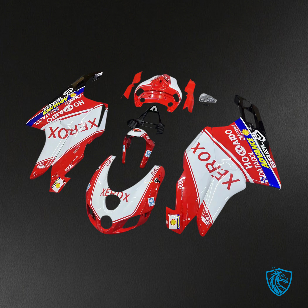 Ducati 999 749 (2005-2006) - Fairing Kit - Red Mix White - ABS Bodywork