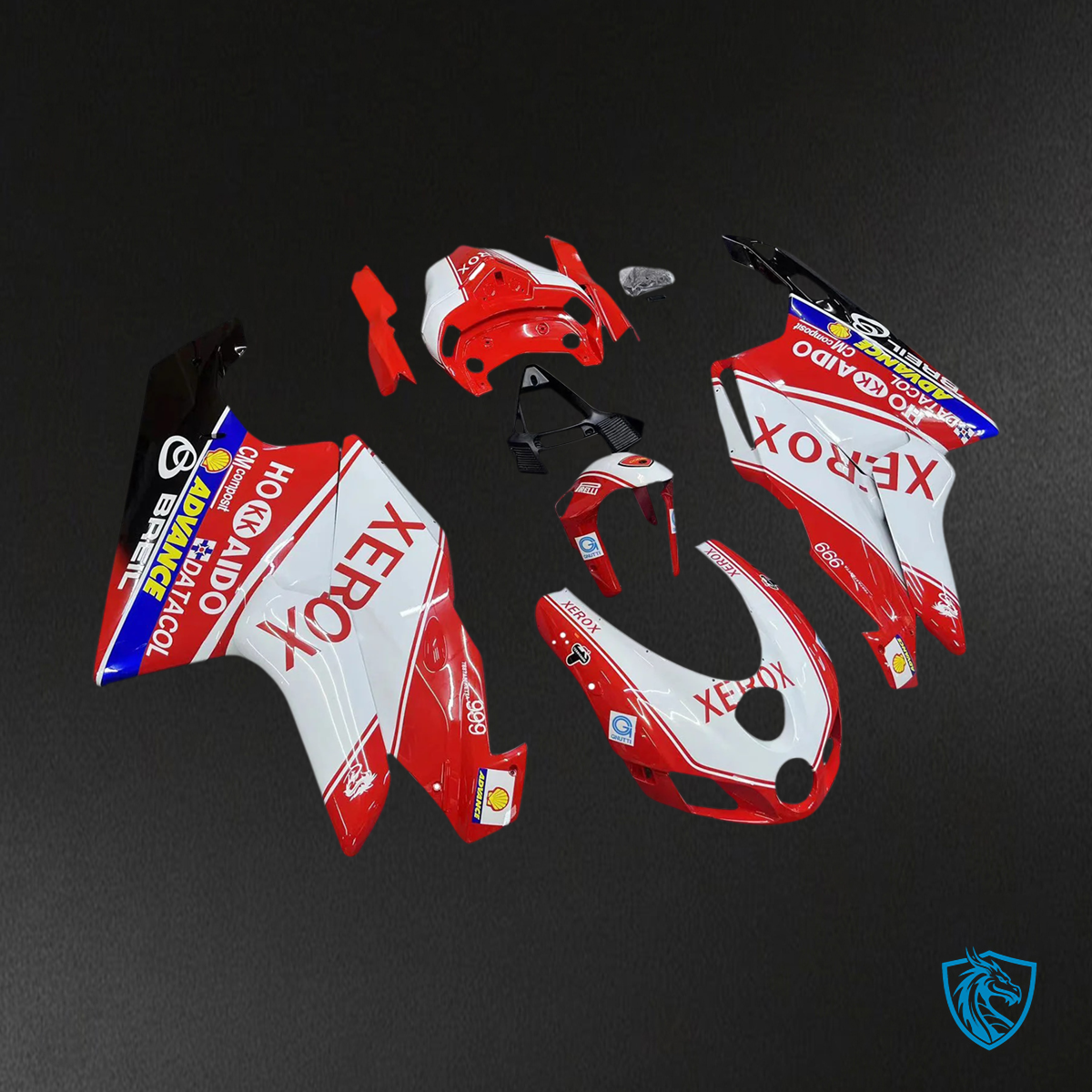 Ducati 999 749 (2005-2006) - Fairing Kit - Red Mix White - ABS Bodywork
