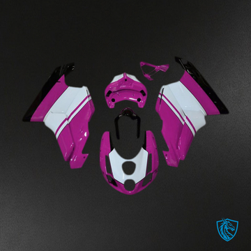 Ducati 749 999 (2003-2004) Gloss Pink & White Motorcycle Fairings Kit | ABS Bodywork