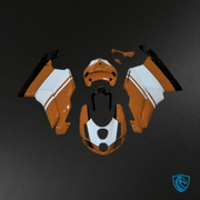 Glossy Orange & White